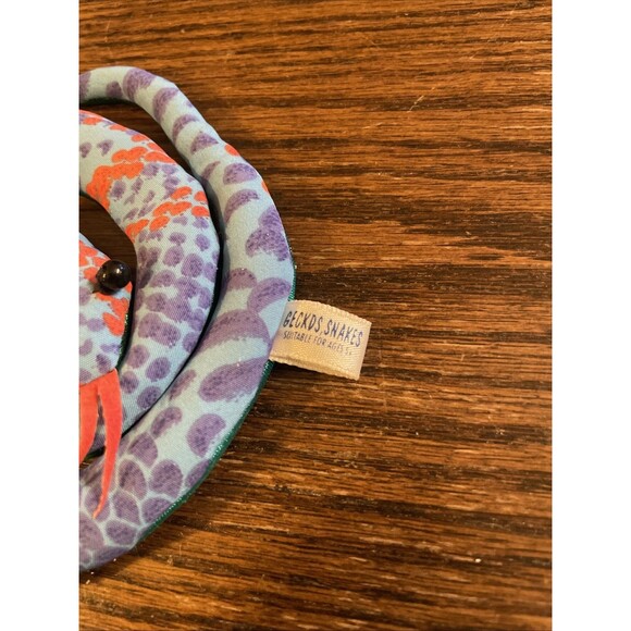 Vintage 1990’s Snake sand-filled 16" Snake Plush Toy Sand Animal Blue San Diego - Picture 2 of 5